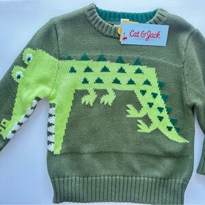 Cat & Jack Alligator Knit Sweater  2T– NWT